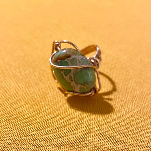 Wire wrapped turquoise ring - Picture 9 of 9